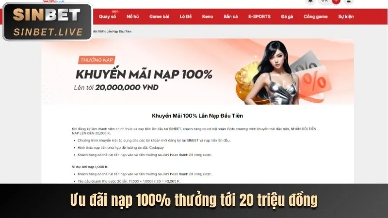 Thưởng nạp lại win55